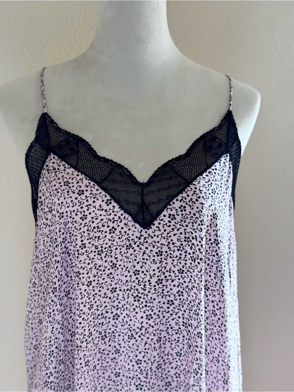Zadig & Voltaire Women’s Risty Goa Blossom Dress with Black Lace Trim Size L - Picture 10 of 11